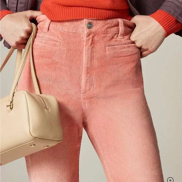 J. Crew Pink Flare Corduroy Pants - Picture 2 of 5